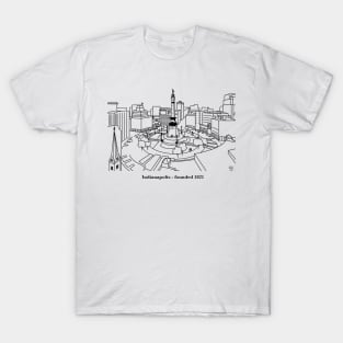 Indianapolis Circle Outline T-Shirt